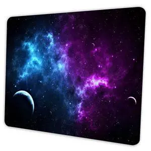 Galaxy Mouse Pad 9.5x7.9 inch, Blue Purple Nebula Space Design, Non-Slip Rubber Base, Washable Office Computer Pad for Desktop Laptop, Sci-Fi Gamer Decor Galaxy Mouse Pad 9.5x7.9 inch, Blue Purple Nebula Space Design, Non-Slip Rubber Base, Washable Office Computer Pad for Desktop Laptop, Sci-Fi Gamer Decor