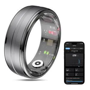 Smart Ring Health Tracker for Men/Women,Fitness Ring Sleep Tracker,Fast Charging for Long-Lasting Use,for Pedometer Exercise,Monitor Sleep, Heart Rate, Stress,Waterproof (Black, 10) Smart Ring Health Tracker for Men/Women,Fitness Ring Sleep Tracker,Fast Charging for Long-Lasting Use,for Pedometer Exercise,Monitor Sleep, Heart Rate, Stress,Waterproof (Black, 10)