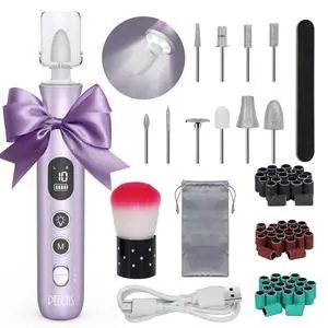 Electric Nail Drills, 10 Speeds Cordless Nail File with LED Light Electric Nail Drills, 10 Speeds Cordless Nail File with LED Light