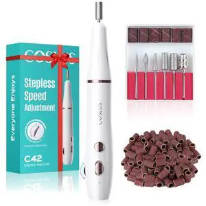 Cordless Electric Nail Drill File: Nail Drill Machine with Stepless Speed Knob for Acrylic Gel Dip Powder Polish, Professional Portable Manicure Pedicure Kit Rechargeable for Home Salon Use Cordless Electric Nail Drill File: Nail Drill Machine with Stepless Speed Knob for Acrylic Gel Dip Powder Polish, Professional Portable Manicure Pedicure Kit Rechargeable for Home Salon Use