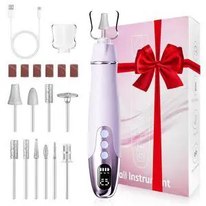 Professional Manicure Pedicure Kit Electric Nail Grinder,10 Speeds Cordless Nail Drill with LED Light, Nail File with LED Display,Wider Grinder for Toenail Hand Feet Care for Women Men Professional Manicure Pedicure Kit Electric Nail Grinder,10 Speeds Cordless Nail Drill with LED Light, Nail File with LED Display,Wider Grinder for Toenail Hand Feet Care for Women Men