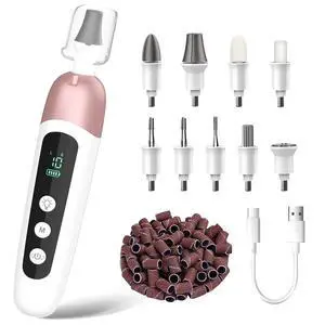 Cordless Electric Nail File Set, Professional Manicure Pedicure Kit with Memory Modes, 10 Speed Portable Nail Drill Machine, Pedicure Tools for feet, Hand Foot Care Tool for Thick Nail Toenail Cuticle Cordless Electric Nail File Set, Professional Manicure Pedicure Kit with Memory Modes, 10 Speed Portable Nail Drill Machine, Pedicure Tools for feet, Hand Foot Care Tool for Thick Nail Toenail Cuticle