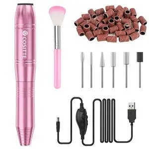 Electric Nail Drill,USB Electric Nail Drill Machine for Acrylic Nail Kit,Portable Electric Nail File Polishing Tool Manicure Pedicure Kit Efile Nail Supplies for Home Salon,Pink Electric Nail Drill,USB Electric Nail Drill Machine for Acrylic Nail Kit,Portable Electric Nail File Polishing Tool Manicure Pedicure Kit Efile Nail Supplies for Home Salon,Pink