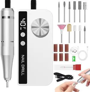 Professional Electric Nail Drill Kit, 40000RPM Rechargeable Nail File Professional Electric Nail Drill Kit, 40000RPM Rechargeable Nail File