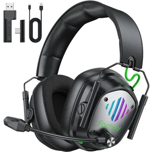 Wireless Gaming Headset for PS5, PS4, PC, Switch, 20ms Low Latency with Mic | 2.4GHz 2-in-1 USB-A/USB-C Receiver & Bluetooth 5.4, Up to 60-Hour Battery Life, 50mm Titanium-Coated Drivers, RGB Lighting Wireless Gaming Headset for PS5, PS4, PC, Switch, 20ms Low Latency with Mic | 2.4GHz 2-in-1 USB-A/USB-C Receiver & Bluetooth 5.4, Up to 60-Hour Battery Life, 50mm Titanium-Coated Drivers, RGB Lighting