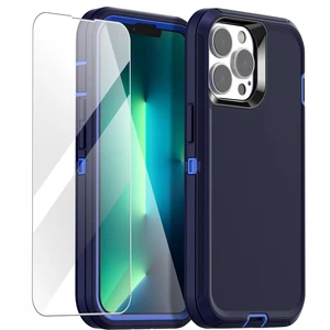 for iPhone 13 Pro Max/12 Pro Max Case with Glass Protector,Heavy Duty Drop Protection Full Body Rugged Shockproof/Dust Proof Military Protective Tough for iPhone 13 Pro Max/12 Pro Max 6.7_5 for iPhone 13 Pro Max/12 Pro Max Case with Glass Protector,Heavy Duty Drop Protection Full Body Rugged Shockproof/Dust Proof Military Protective Tough for iPhone 13 Pro Max/12 Pro Max 6.7_5