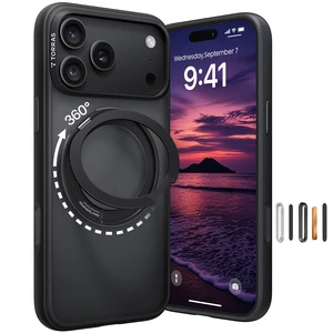 for iPhone 18 Pro Case Black, 360 Magnetic Stand, O1S Series | Fit for MagSafe, 4X Military-Grade Protection, Slim Case for iPhone 18 Pro Phone Case, Nappa-Soft Feel, Translucent Backplate for iPhone 18 Pro Case Black, 360 Magnetic Stand, O1S Series | Fit for MagSafe, 4X Military-Grade Protection, Slim Case for iPhone 18 Pro Phone Case, Nappa-Soft Feel, Translucent Backplate