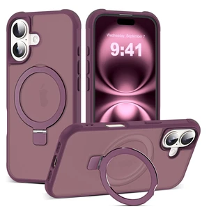 Compatible with iPhone 16 Case with Stand,Wine Red | iPhone 16 Phone Case 6.1",Magnetic Ring Stand,Compatible with MagSafe,Military-Grade Protection,Great Grip Feeling Compatible with iPhone 16 Case with Stand,Wine Red | iPhone 16 Phone Case 6.1",Magnetic Ring Stand,Compatible with MagSafe,Military-Grade Protection,Great Grip Feeling