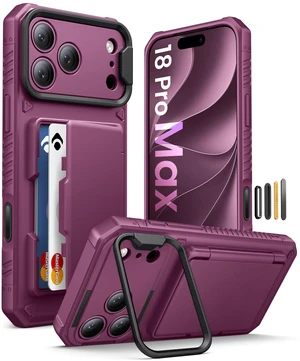 for iPhone 18 Pro Max Case Wallet with Camera Stand, Burgundy | Card Holder, Camera Control Button, Military & Heavy Duty Protection, Women Men, Shockproof Case for iPhone 18 Pro Max 6.9" for iPhone 18 Pro Max Case Wallet with Camera Stand, Burgundy | Card Holder, Camera Control Button, Military & Heavy Duty Protection, Women Men, Shockproof Case for iPhone 18 Pro Max 6.9"