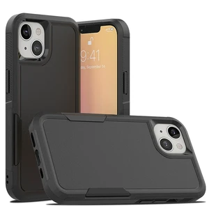 HeavyDuty Rugged AntiDrop Shockproof Protective Phone Case for iPhone 14/13, Durable Protective Shell, Black HeavyDuty Rugged AntiDrop Shockproof Protective Phone Case for iPhone 14/13, Durable Protective Shell, Black