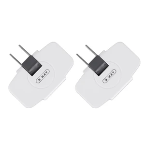 Outlet Wall Adapter, 2-Prong Swivel Ungrounded Indoor AC Mini Plug Wall Tap-White (3 Way-2 Pack) Outlet Wall Adapter, 2-Prong Swivel Ungrounded Indoor AC Mini Plug Wall Tap-White (3 Way-2 Pack)