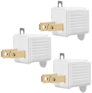 3-2 Prong Adapters Grounding Converters ETL Adapter 3-Pack for Outlets Electrical Household Workshops and Other Appliances 3-2 Prong Adapters Grounding Converters ETL Adapter 3-Pack for Outlets Electrical Household Workshops and Other Appliances