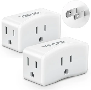 2 Prong to 3 Prong Outlet Adapter for Non-Grounded Outlets, 2 Pack | Polarized Plug, 1875W Max, 3 AC Outlets, Compact Wall Plug Extender for Old Houses, Office, Dorm, Hotel, Cruise Essentials 2 Prong to 3 Prong Outlet Adapter for Non-Grounded Outlets, 2 Pack | Polarized Plug, 1875W Max, 3 AC Outlets, Compact Wall Plug Extender for Old Houses, Office, Dorm, Hotel, Cruise Essentials