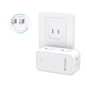 3 to 2 Prong Adapter with 360 Rotating Plug and 6 AC Outlet Extender | 2 Prong to 3 Prong Outlet Adapter, Travel Power Splitter for US to Japan, Plug Extender for Old House Travel Essentials 3 to 2 Prong Adapter with 360 Rotating Plug and 6 AC Outlet Extender | 2 Prong to 3 Prong Outlet Adapter, Travel Power Splitter for US to Japan, Plug Extender for Old House Travel Essentials