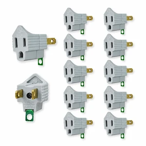 12 Pack Grounding Outlet Adapter, 3-2 Prong Adapter Converter, Portable Wall Outlet Plug, ETL Listed. 12 Pack Grounding Outlet Adapter, 3-2 Prong Adapter Converter, Portable Wall Outlet Plug, ETL Listed.