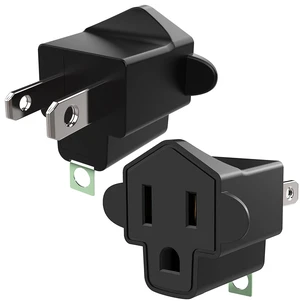 2-Pack ETL Listed 3 Prong to 2 Prong Adapter Converter, Fireproof | Black, Heavy Duty 3-2 Prong Grounding Outlet Adapter, 392 Resistant Wall Outlet Plug for Household Appliances Industrial 2-Pack ETL Listed 3 Prong to 2 Prong Adapter Converter, Fireproof | Black, Heavy Duty 3-2 Prong Grounding Outlet Adapter, 392 Resistant Wall Outlet Plug for Household Appliances Industrial