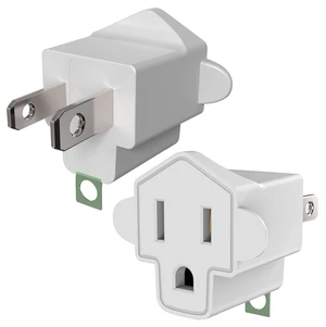 2-Pack ETL Listed 3 Prong to 2 Prong Adapter Converter, Fireproof | White, Heavy Duty 3-2 Prong Grounding Outlet Adapter, 392 Resistant Wall Outlet Plug for Household Appliances Industrial 2-Pack ETL Listed 3 Prong to 2 Prong Adapter Converter, Fireproof | White, Heavy Duty 3-2 Prong Grounding Outlet Adapter, 392 Resistant Wall Outlet Plug for Household Appliances Industrial