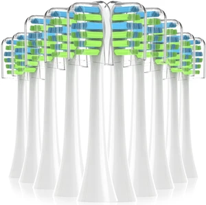 Replacement Toothbrush Heads with Covers for 7am2m AM101/AM105 Electric Toothbrush,10 Pack,White