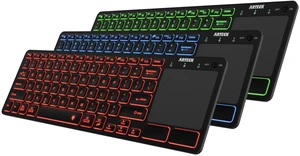 Universal Backlit 7-Colors Bluetooth Touch TV Keyboard with Easy Media Control and Build-in Touchpad for TV-Connected Computer, Smart TV, Desktop, Laptop, iPad, Surface, Tablet, HTPC Universal Backlit 7-Colors Bluetooth Touch TV Keyboard with Easy Media Control and Build-in Touchpad for TV-Connected Computer, Smart TV, Desktop, Laptop, iPad, Surface, Tablet, HTPC