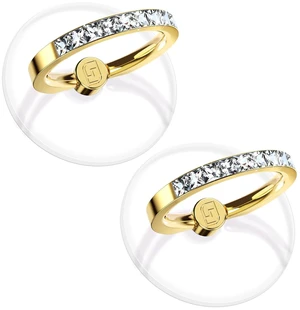 2 Pcs Clear Phone Ring Holder with Diamond, Gold | Transparent, Adhesive Finger Grip, 360° Rotation, Compatible with Most Phones, Tablet and Case 2 Pcs Clear Phone Ring Holder with Diamond, Gold | Transparent, Adhesive Finger Grip, 360° Rotation, Compatible with Most Phones, Tablet and Case