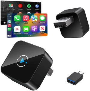 Wireless CarPlay Adapter 2 in 1 2026 Upgraded for Factory Wired carplay | Apple/Android Auto, Auto-Reconnect, Wired to Wireless Dongle No-Lag, Plug-and-Play, 5GHz WiFi, Bluetooth 5.3 USB-A USB-C Wireless CarPlay Adapter 2 in 1 2026 Upgraded for Factory Wired carplay | Apple/Android Auto, Auto-Reconnect, Wired to Wireless Dongle No-Lag, Plug-and-Play, 5GHz WiFi, Bluetooth 5.3 USB-A USB-C