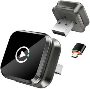 Wireless CarPlay Adapter for Factory Wired CarPlay and Android Auto | Plug-and-Play Setup with Auto Reconnect in About 10 Seconds for Cable-Free Navigation, Calls, Music and Voice Control Wireless CarPlay Adapter for Factory Wired CarPlay and Android Auto | Plug-and-Play Setup with Auto Reconnect in About 10 Seconds for Cable-Free Navigation, Calls, Music and Voice Control