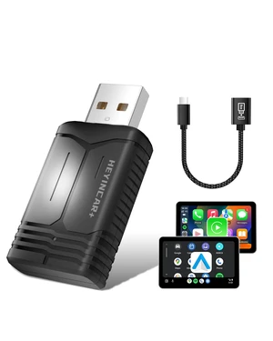 Wireless CarPlay & Android Auto Adapter, Wired to Wireless CarPlay Adapter for Factory Systems, Auto Reconnect, Dual-Band WiFi, Plug & Play, Compact Hidden Design, USB-A & USB-C Wireless CarPlay & Android Auto Adapter, Wired to Wireless CarPlay Adapter for Factory Systems, Auto Reconnect, Dual-Band WiFi, Plug & Play, Compact Hidden Design, USB-A & USB-C