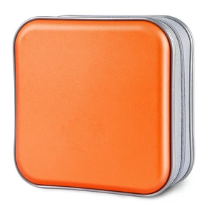 CD/DVD Cases 40 Capacity Disc Storage Binder for Car(Orange) | Holders Wallet Hard Plastic CD/DVD Case for Car Home Office Travel CD/DVD Cases 40 Capacity Disc Storage Binder for Car(Orange) | Holders Wallet Hard Plastic CD/DVD Case for Car Home Office Travel