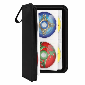 CD Case, 96 Capacity DVD Case Holders with Handle | Portable Storage Organizer for CDs DVDs Case Storage Wallet Binder for Car Home Travel Office(Black) CD Case, 96 Capacity DVD Case Holders with Handle | Portable Storage Organizer for CDs DVDs Case Storage Wallet Binder for Car Home Travel Office(Black)