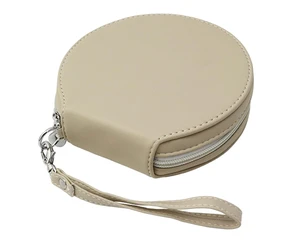 20-Capacity Hard PU Leather CD/DVD Travel Organizer Case, Beige | Hard protective disc storage, ideal for car, home, office and travel use 20-Capacity Hard PU Leather CD/DVD Travel Organizer Case, Beige | Hard protective disc storage, ideal for car, home, office and travel use
