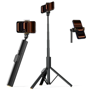59" Selfie Stick Tripod with Remote, All-in-One Phone Tripod Stand | Portable & Adjustable, for Travel Recording, Compatible with iPhone/Android/Cell Phone, Black 59" Selfie Stick Tripod with Remote, All-in-One Phone Tripod Stand | Portable & Adjustable, for Travel Recording, Compatible with iPhone/Android/Cell Phone, Black