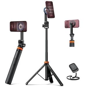 62" Magnetic Phone Tripod for iPhone, Selfie Stick Tripod with Remote | N52 Strong Magnetic Phone Stand, Extendable Cell Phone Stand for Video Recording, Travel 62" Magnetic Phone Tripod for iPhone, Selfie Stick Tripod with Remote | N52 Strong Magnetic Phone Stand, Extendable Cell Phone Stand for Video Recording, Travel