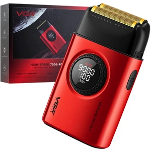 377 Double Foil Shaver for Bald Men with 9000 RPM 21-Speed, Red | 21 Speed; 1400mAh battery; 100min/10min runtime; titanium foils; hypoallergenic foils; blade protector/protective cap 377 Double Foil Shaver for Bald Men with 9000 RPM 21-Speed, Red | 21 Speed; 1400mAh battery; 100min/10min runtime; titanium foils; hypoallergenic foils; blade protector/protective cap