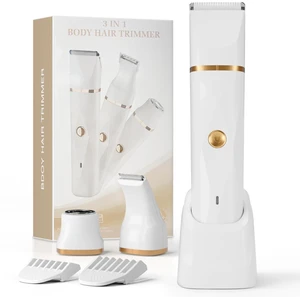 3-in-1 Bikini Trimmer for Women Electric Razor for Women, Body Hair Trimmer with Charging Dock & USB-A to C7 Cable, IPX7 Waterproof, 1-Month Cordless Use, Safe Multi-Area Grooming X5 White 3-in-1 Bikini Trimmer for Women Electric Razor for Women, Body Hair Trimmer with Charging Dock & USB-A to C7 Cable, IPX7 Waterproof, 1-Month Cordless Use, Safe Multi-Area Grooming X5 White