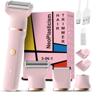Bikini Trimmer for Women,3-in-1 Painless Electric Razors for Women with Ceramic Blades & IPX7 Waterproof Design, Rechargeable Cordless Electric Shaver for Legs, Underarms, Face & Bikini Line-Pink Bikini Trimmer for Women,3-in-1 Painless Electric Razors for Women with Ceramic Blades & IPX7 Waterproof Design, Rechargeable Cordless Electric Shaver for Legs, Underarms, Face & Bikini Line-Pink