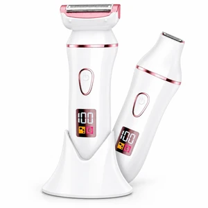 Bikini Trimmer for Women, Electric Razor for Women with Replaceable Trimming Head, IPX7 Waterproof Wet & Dry Electric Shaver, USB Rechargeable Body Hair Trimmer for Bikini, Face, Legs & Underarms Bikini Trimmer for Women, Electric Razor for Women with Replaceable Trimming Head, IPX7 Waterproof Wet & Dry Electric Shaver, USB Rechargeable Body Hair Trimmer for Bikini, Face, Legs & Underarms