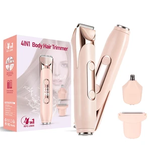 4-in-1 Bikini Trimmer, Dual-Head Waterproof Electric Razor for Women | Cordless Body & Facial Hair Trimmer for Legs, Bikini, Face & Nose, Rechargeable, Wet & Dry Use, Travel Lock 4-in-1 Bikini Trimmer, Dual-Head Waterproof Electric Razor for Women | Cordless Body & Facial Hair Trimmer for Legs, Bikini, Face & Nose, Rechargeable, Wet & Dry Use, Travel Lock