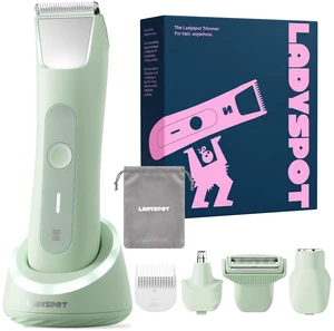 POP 4-in-1 Bikini Trimmer for Women | Electric Bikini Shaver & Trimmer with LED Light & Mirror, Waterproof Cordless Rechargeable, for Sensitive Skin Bikini Green POP 4-in-1 Bikini Trimmer for Women | Electric Bikini Shaver & Trimmer with LED Light & Mirror, Waterproof Cordless Rechargeable, for Sensitive Skin Bikini Green