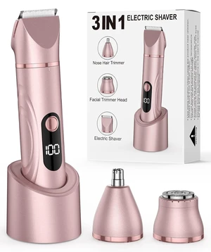 3-in-1 Bikini Trimmer for Women, Facial Hair Remover, Nose Hair Trimmer | Painless Hair Removal Waterproof Shaver Razor Face Shaver and Body Hair Trimmer for Bikini Line Pubic Hair Legs Underarms 3-in-1 Bikini Trimmer for Women, Facial Hair Remover, Nose Hair Trimmer | Painless Hair Removal Waterproof Shaver Razor Face Shaver and Body Hair Trimmer for Bikini Line Pubic Hair Legs Underarms
