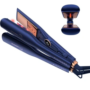 Titanium Flat Iron Hair Straightener | Professional Straightening Iron Styler with Infrared Light for Straight and Smooth Styles|1.75" Premium 2 in 1 Styling Tool with Digital Heat Settings Titanium Flat Iron Hair Straightener | Professional Straightening Iron Styler with Infrared Light for Straight and Smooth Styles|1.75" Premium 2 in 1 Styling Tool with Digital Heat Settings