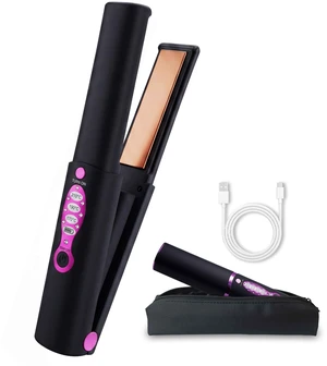 Cordless Hair Straightener, Titanium Mini Flat Iron for Short Hair & Pixie Cuts, Travel-Ready Portable Styling Tool with 60s Fast Heat, USB-C Rechargeable (Decent Black) Cordless Hair Straightener, Titanium Mini Flat Iron for Short Hair & Pixie Cuts, Travel-Ready Portable Styling Tool with 60s Fast Heat, USB-C Rechargeable (Decent Black)