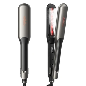 2" Wide Hair Straightener Professional Steam Flat Iron | Ceramic Tourmaline Vapor Dual Voltage 2 in 1 Straightening Curling Iron LED Display with 5 Adjustable Temp 2" Wide Hair Straightener Professional Steam Flat Iron | Ceramic Tourmaline Vapor Dual Voltage 2 in 1 Straightening Curling Iron LED Display with 5 Adjustable Temp