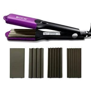 4-in-1 Hair Crimper for Women Crimping Iron for Hair with 8/6/4 Tooth Flat Interchangeable Plates, Titanium Ceramic Coated Tool for Root Lift, 80s Zigzag Texture, 5 Heat 140-220, Dual Voltage 4-in-1 Hair Crimper for Women Crimping Iron for Hair with 8/6/4 Tooth Flat Interchangeable Plates, Titanium Ceramic Coated Tool for Root Lift, 80s Zigzag Texture, 5 Heat 140-220, Dual Voltage