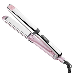 Professional 1.25 Inch Titanium Flat Iron, Straightener & Curler | 10 Heat Settings, Up to 480°F, Negative Ion Technology, Fast Heating, Dual Voltage 100-240V, Pink Professional 1.25 Inch Titanium Flat Iron, Straightener & Curler | 10 Heat Settings, Up to 480°F, Negative Ion Technology, Fast Heating, Dual Voltage 100-240V, Pink