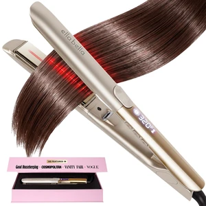 Titanium Flat Iron Hair Straightener Slim with Infrared | Professional Straightening Iron for Women - Digital Display for Accurate Temperature Control. Good Housekeeping Featured Titanium Flat Iron Hair Straightener Slim with Infrared | Professional Straightening Iron for Women - Digital Display for Accurate Temperature Control. Good Housekeeping Featured