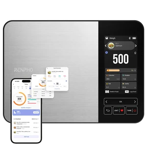 Rechargeable Smart Food Scale with Nutritional Calculator, Calibra+ | TFT Color Display, Instant Macro, Carb Tracker, Digital Food Scale for Weight Loss, Sync with Apps, Stainless Steel Rechargeable Smart Food Scale with Nutritional Calculator, Calibra+ | TFT Color Display, Instant Macro, Carb Tracker, Digital Food Scale for Weight Loss, Sync with Apps, Stainless Steel