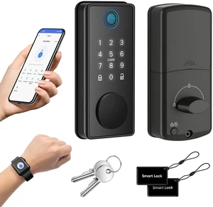 Smart Keypad Door Lock, Keyless Entry Digital Lock with APP/Watch Control | Fingerprint Touchscreen Keypad Auto Lock Deadbolt, Voice Unlock, Auto Left/Right Detection Easy Installation for Home, Doors Smart Keypad Door Lock, Keyless Entry Digital Lock with APP/Watch Control | Fingerprint Touchscreen Keypad Auto Lock Deadbolt, Voice Unlock, Auto Left/Right Detection Easy Installation for Home, Doors