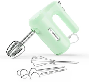 5-Speed Small Hand Mixer Electric, 300W Compact Portable, Green | Handheld Kitchen Mixer Egg Beater with 5 Attachments & Storage Bag, Cake Supplies for Bread Dough Baking, Lightweight 5-Speed Small Hand Mixer Electric, 300W Compact Portable, Green | Handheld Kitchen Mixer Egg Beater with 5 Attachments & Storage Bag, Cake Supplies for Bread Dough Baking, Lightweight