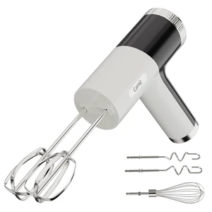 Electric Hand Mixer with 9 Speeds, Powerful Motor, Cordless Hand Mixer with Whisk, Dough Hook and Mixing Rod for Whipping Eggs, Cream, Butter, Jam, Kneading Dough and Blending (White+Black) Electric Hand Mixer with 9 Speeds, Powerful Motor, Cordless Hand Mixer with Whisk, Dough Hook and Mixing Rod for Whipping Eggs, Cream, Butter, Jam, Kneading Dough and Blending (White+Black)
