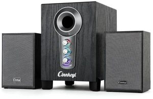 LED Computer Speakers with Subwoofer 2.1 PC Speakers | Bass/Treble Adjust, 10W+3W×2 Stereo Sound, Bluetooth 6.0 & AUX Input, USB Powered LED Compact Design for Desktop Laptop LED Computer Speakers with Subwoofer 2.1 PC Speakers | Bass/Treble Adjust, 10W+3W×2 Stereo Sound, Bluetooth 6.0 & AUX Input, USB Powered LED Compact Design for Desktop Laptop